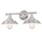 Westinghouse Fixture Wall 60W 2-Light Iron Hill 12In, Brushed Nickel Shades 6110300 - alternate 2